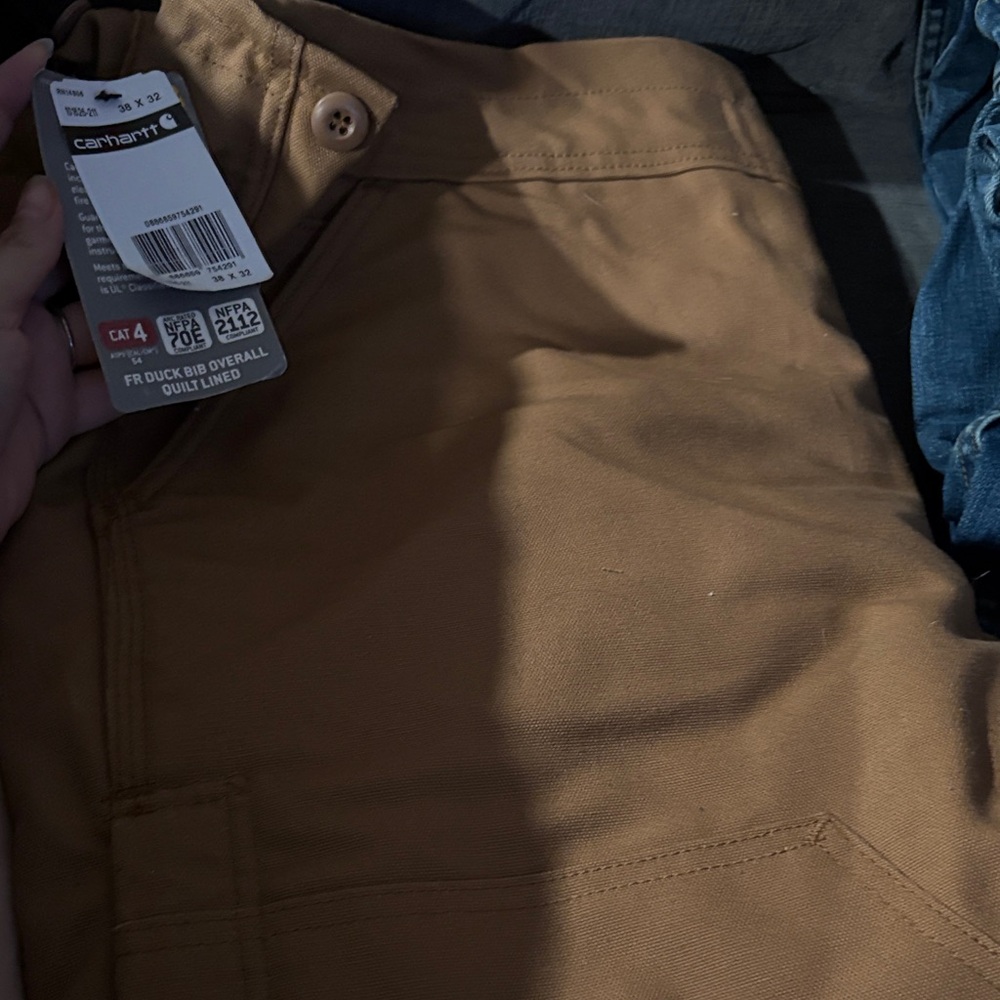 Carhartt Tan Quilted Overalls